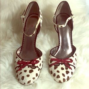 Cow Print Pony Hair Maryjane Heels